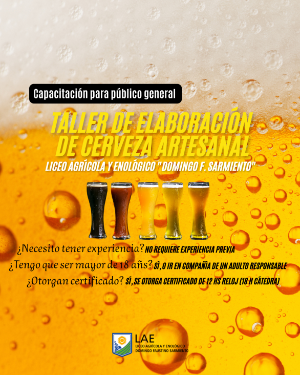 imagen TALLER DE ELABORACIÓN DE CERVEZA ARTESANAL