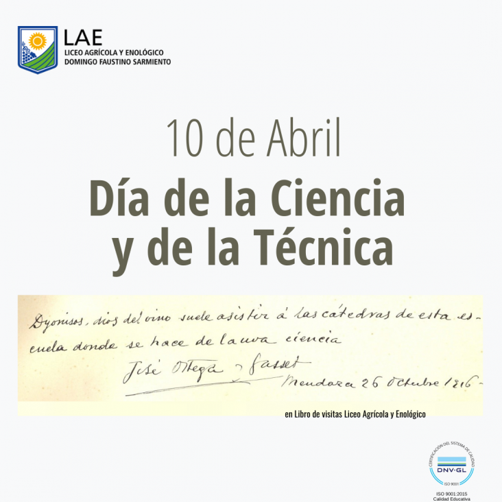 imagen 10 DE ABRIL DÍA DE LA CIENCIA Y LA TÉCNICA