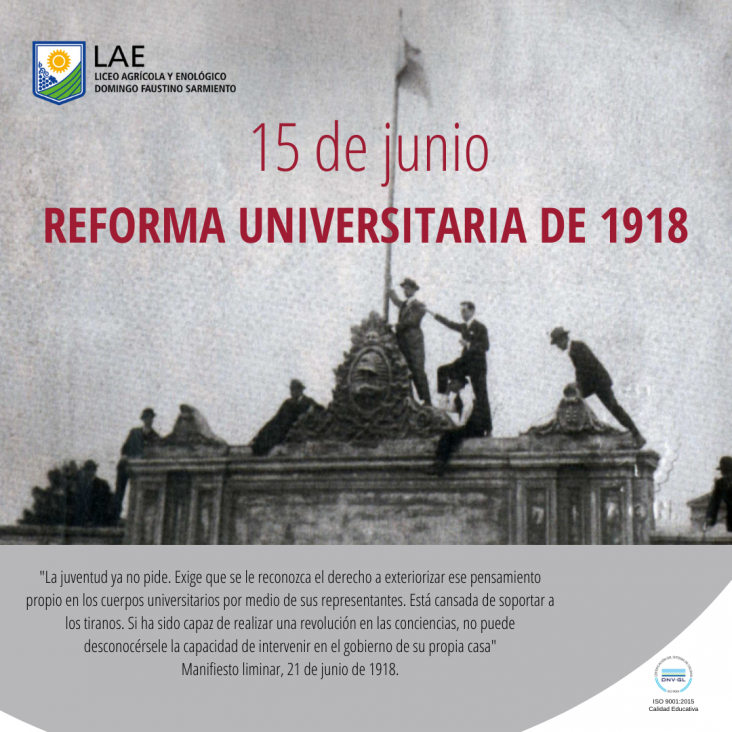 imagen 15 DE JUNIO  REFORMA UNIVERSITARIA