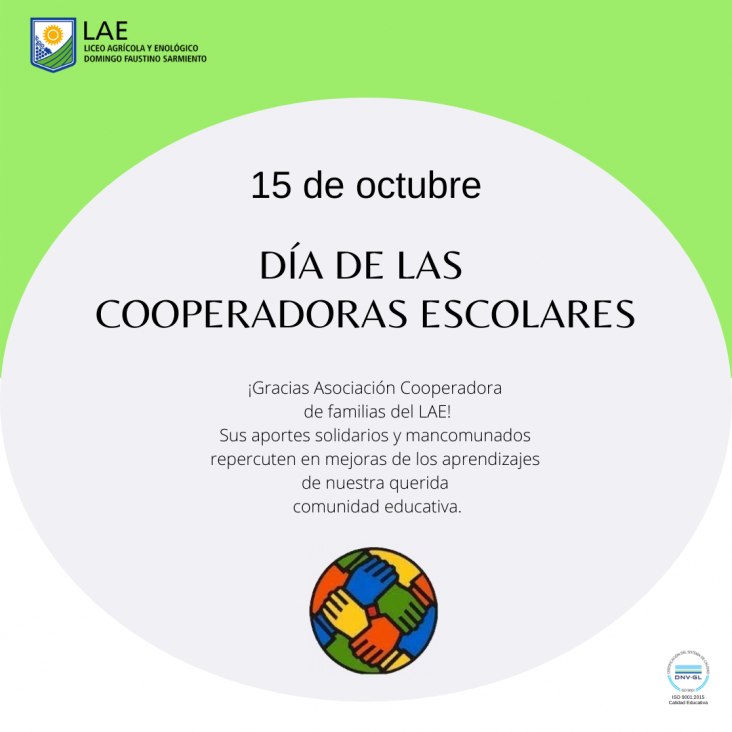 imagen 15 DE OCTUBRE-  DÍA DE LAS COOPERADORAS ESCOLARES