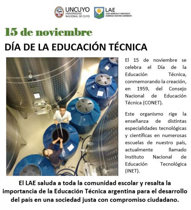 imagen DÍA DE LA EDUCACIÓN TÉCNICA