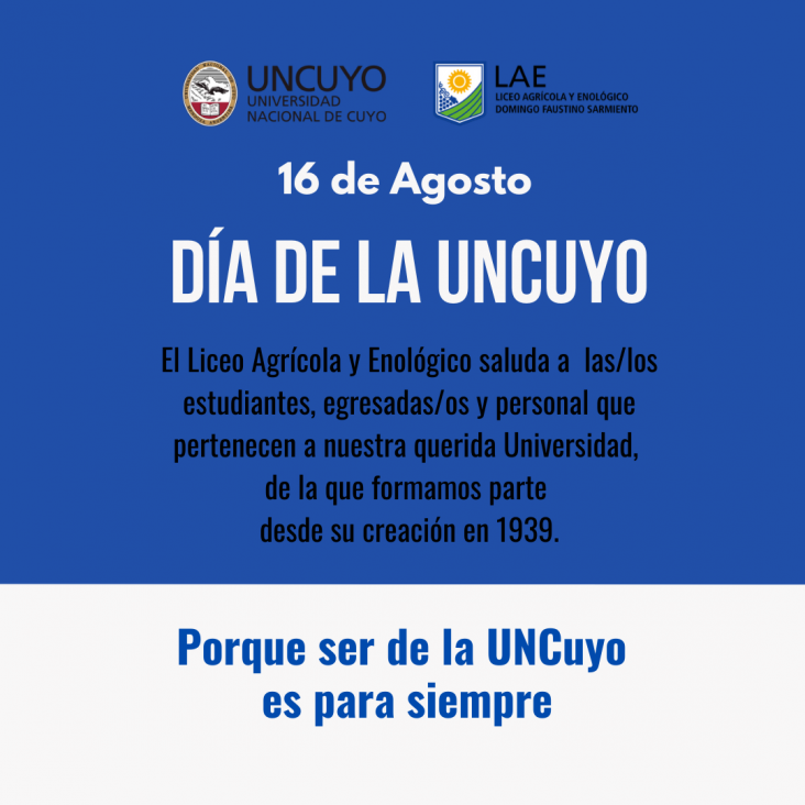 imagen 16 DE AGOSTO DÍA DE LA UNCUYO