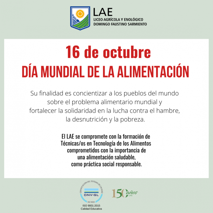 imagen 16 DE OCTUBRE "DÍA DE LA ALIMENTACIÓN"