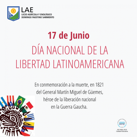 imagen 17 DE JUNIO  DÍA NACIONAL DE LA LIBERTAD LATINOAMERICANA