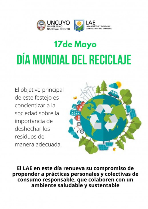 imagen 17 DE MAYO DÍA MUNDIAL DEL RECICLAJE