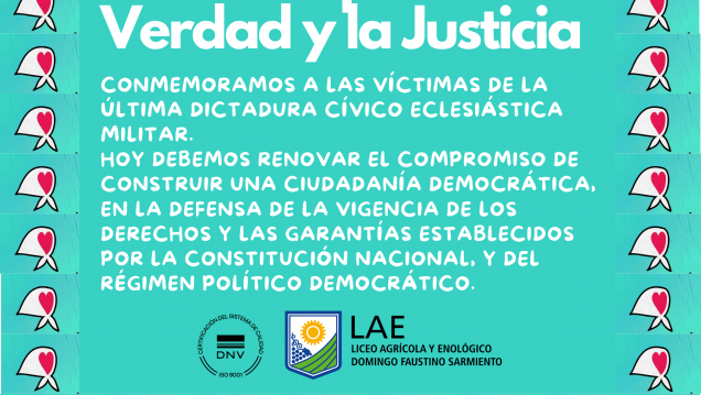 imagen 24 de Marzo DIA NACIONAL DE LA MEMORIA POR LA VERDAD Y LA JUSTICIA