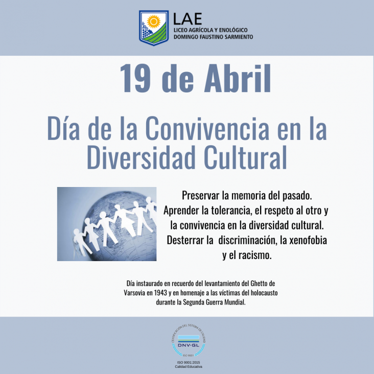 imagen 19 DE ABRIL- DÍA DE LA CONVIVENCIA EN LA DIVERSIDAD CULTURAL