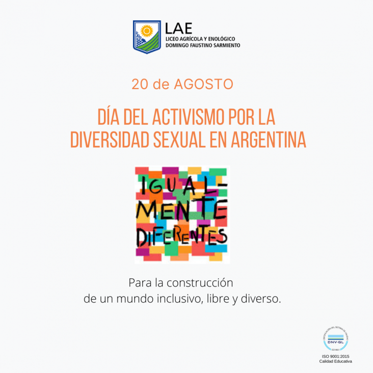 imagen 20 DE AGOSTO- DÍA DEL ACTIVISMO POR LA DIVERSIDAD SEXUAL