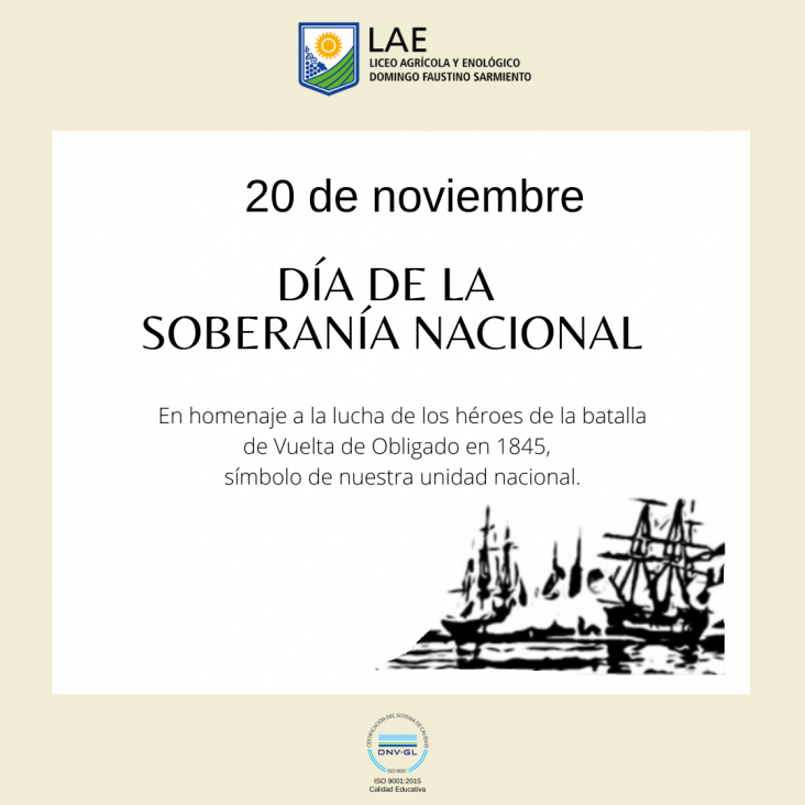 imagen  20 DE NOVIEMBRE - DÍA DE LA SOBERANÍA NACIONAL