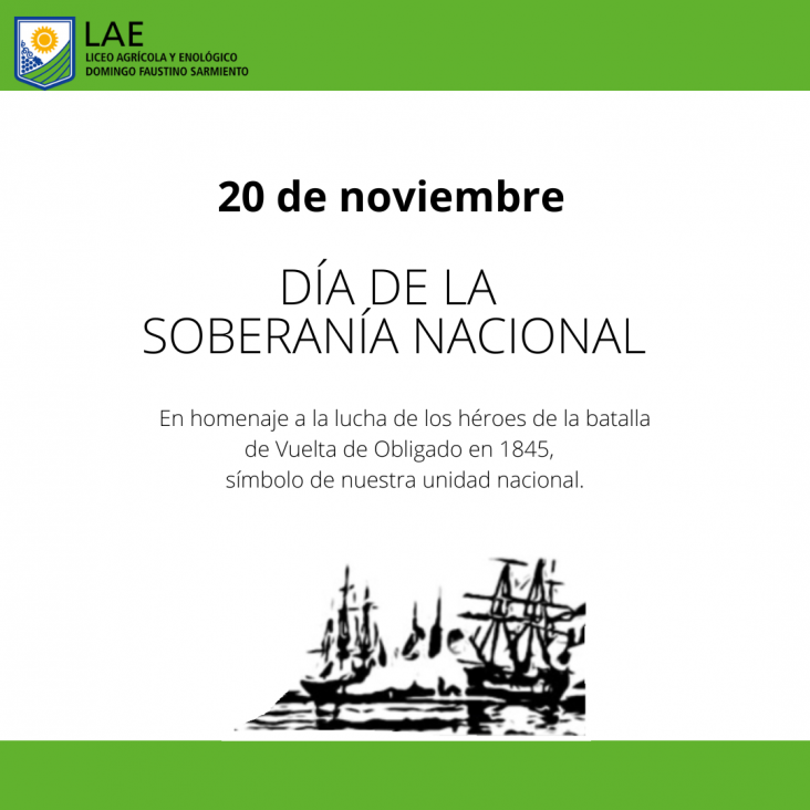 imagen 20 DE NOVIEMBRE DÍA DE LA SOBERANÍA NACIONAL