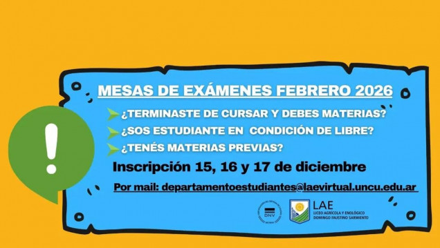 imagen Atención Mesas de febrero