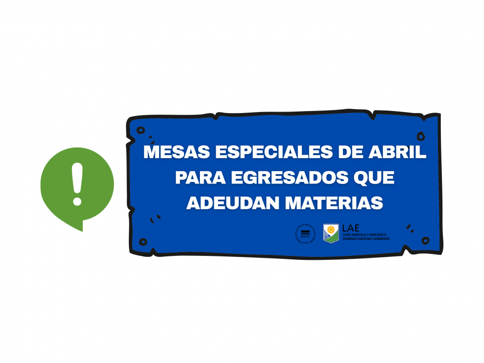 imagen INSCRIPCIONES A MESAS EXAMINADORAS ESPECIALES - ABRIL/2026