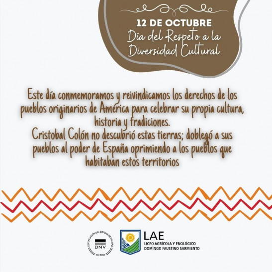 imagen 12 DE OCTUBRE DÍA DEL RESPETO A LA DIVERSIDAD CULTURAL