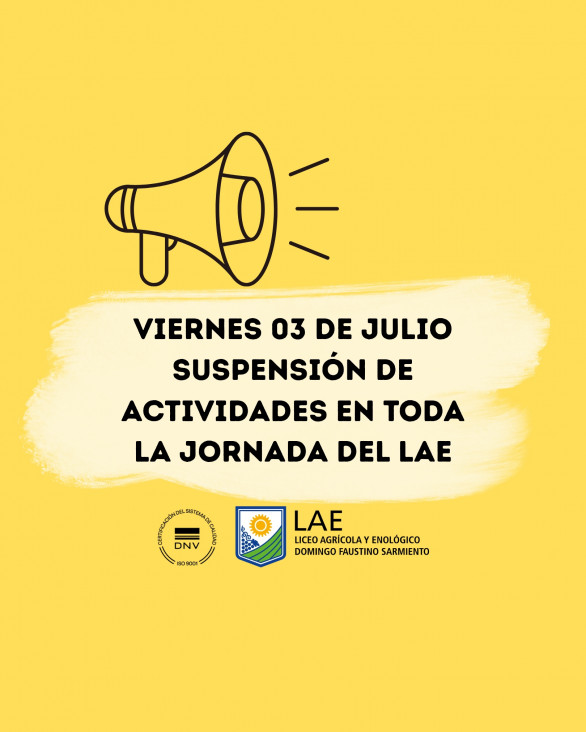 imagen 03 DE JULIO SUSPENSIÓN DE ACTIVIDADES 