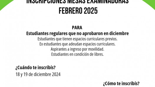 imagen MESAS EXAMINADORAS FEBRERO 2025