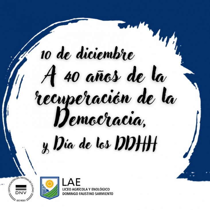 imagen 10 DE DICIEMBRE-  DÍA DE LOS DDHH Y DE LA RECUPERACIÓN DE LA DEMOCRACIA