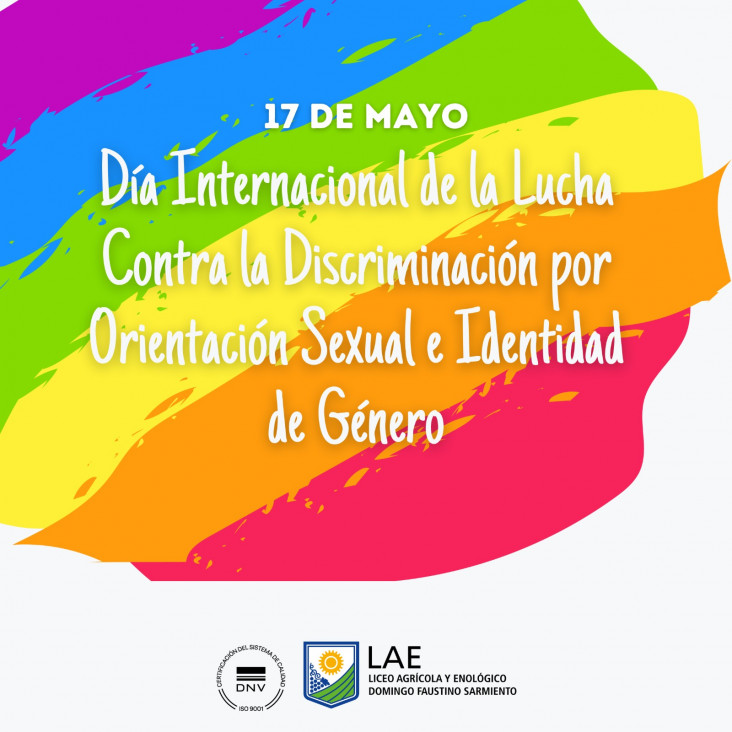 imagen 17 DE MAYO DÍA INTERNACIONAL DE LA LUCHA CONTRA LA DISCRIMINACIÓN POR ORIENTACIÓN SEXUAL E IDENTIDAD DE GÉNERO 