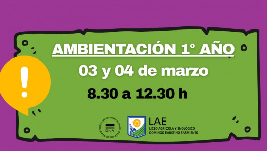 imagen AMBIENTACIÓN DE PRIMER AÑO