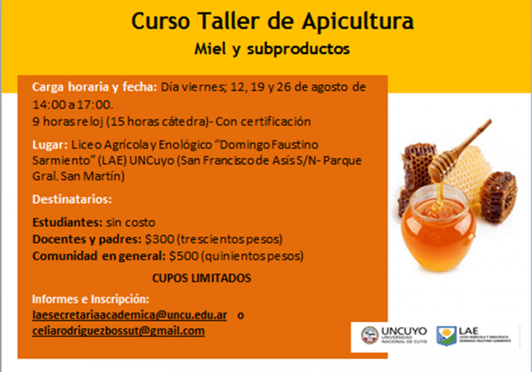 imagen Curso Taller de Apicultura  