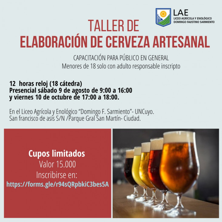 imagen TALLER DE ELABORACIÓN DE CERVEZA ARTESANAL
