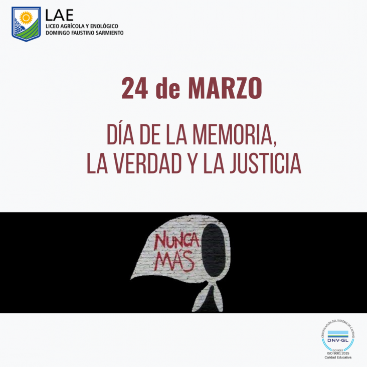 imagen 24 DE MARZO DÍA NACIONAL DE LA MEMORIA POR LA VERDAD Y LA JUSTICIA