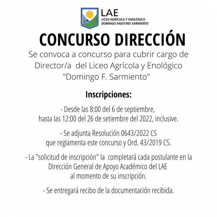 imagen CONCURSO DIRECCIÓN