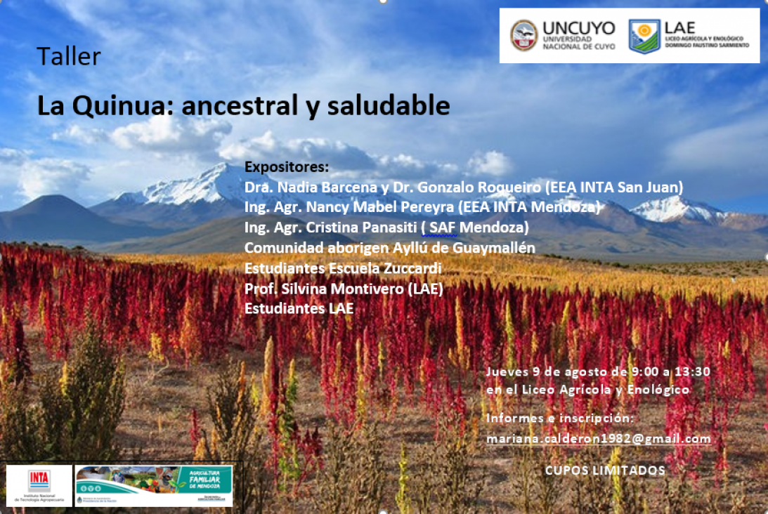 imagen Taller  "La Quinua: ancestral y saludable"