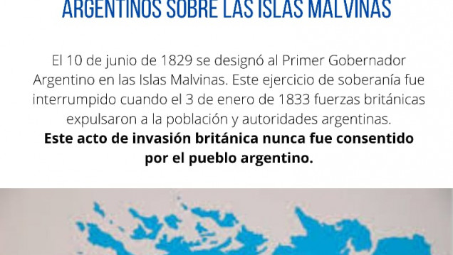 imagen 10 DE JUNIO  "DIA DE LA AFIRMACIÓN DE LOS DERECHOS ARGENTINOS SOBRE LAS ISLAS MALVINAS"