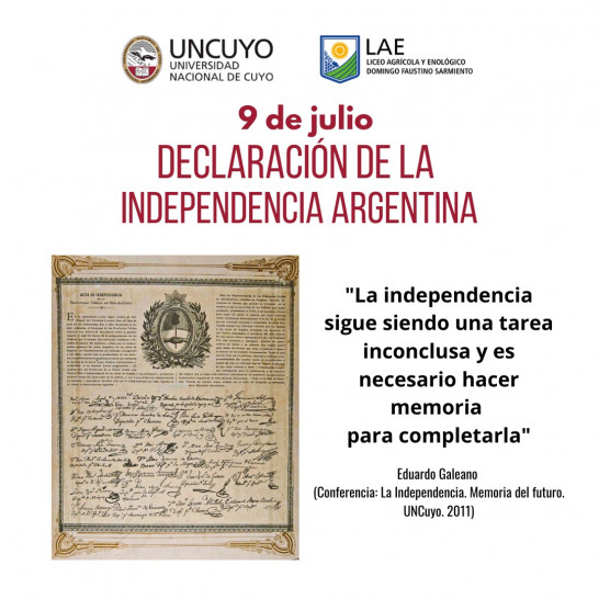 imagen 9 DE JULIO : DECLARACIÓN DE LA INDEPENDENCIA ARGENTINA