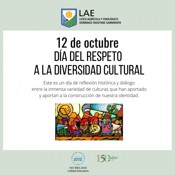 imagen 12 DE OCTUBRE- DÍA DEL RESPETO A LA DIVERSIDAD CULTURAL