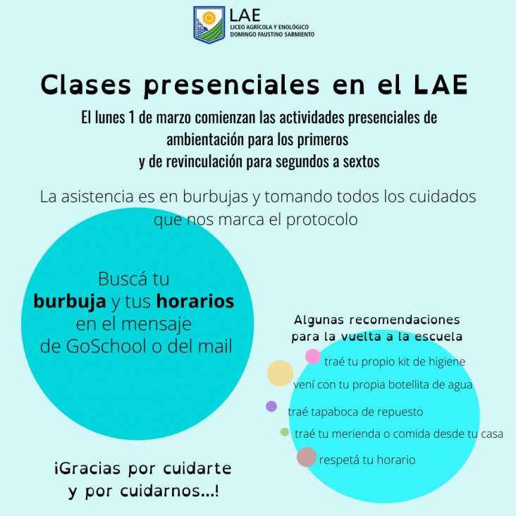 imagen CLASES PRESENCIALES EN EL LAE