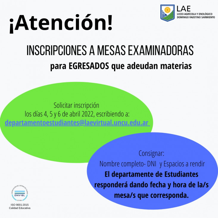 imagen MESAS EXAMINADORAS