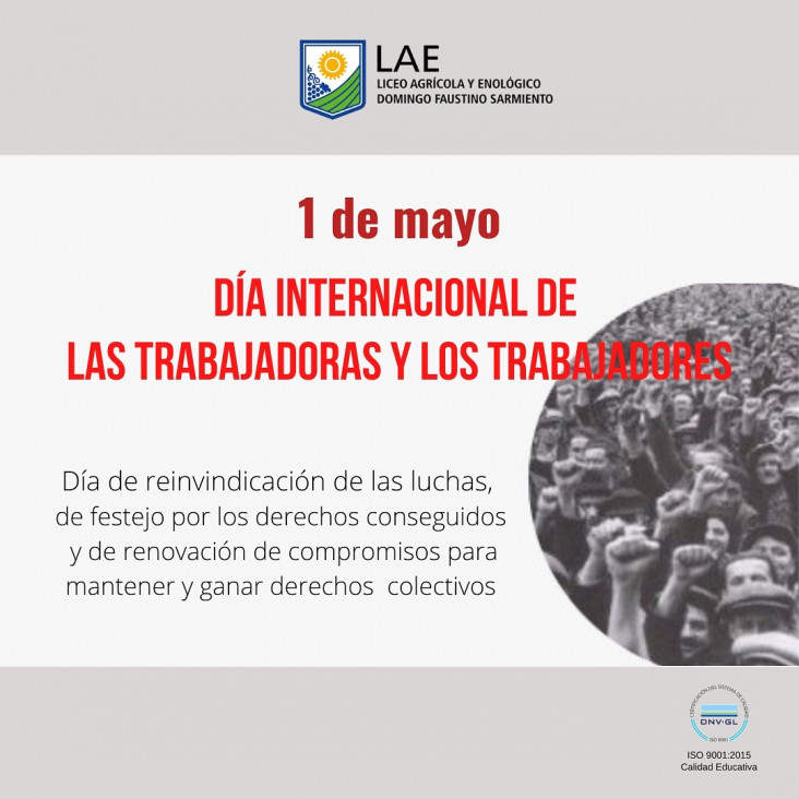 imagen 1 DE MAYO- DÍA DE LAS Y LOS TRABAJADORES