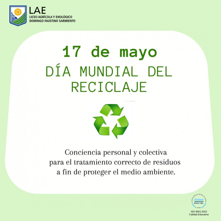 imagen 17 DE MAYO- DÍA MUNDIAL DEL RECICLAJE