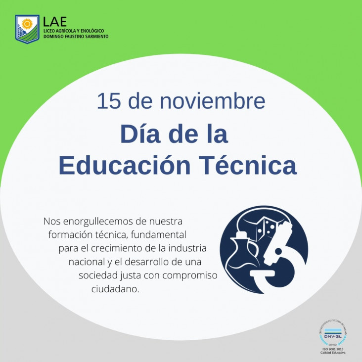 imagen 15 DE NOVIEMBRE-  DÍA DE LA EDUCACIÓN TÉCNICA