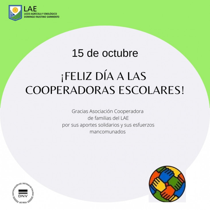 imagen 15 DE OCTUBRE  DÍA DE LAS COOPERADORAS ESCOLARES