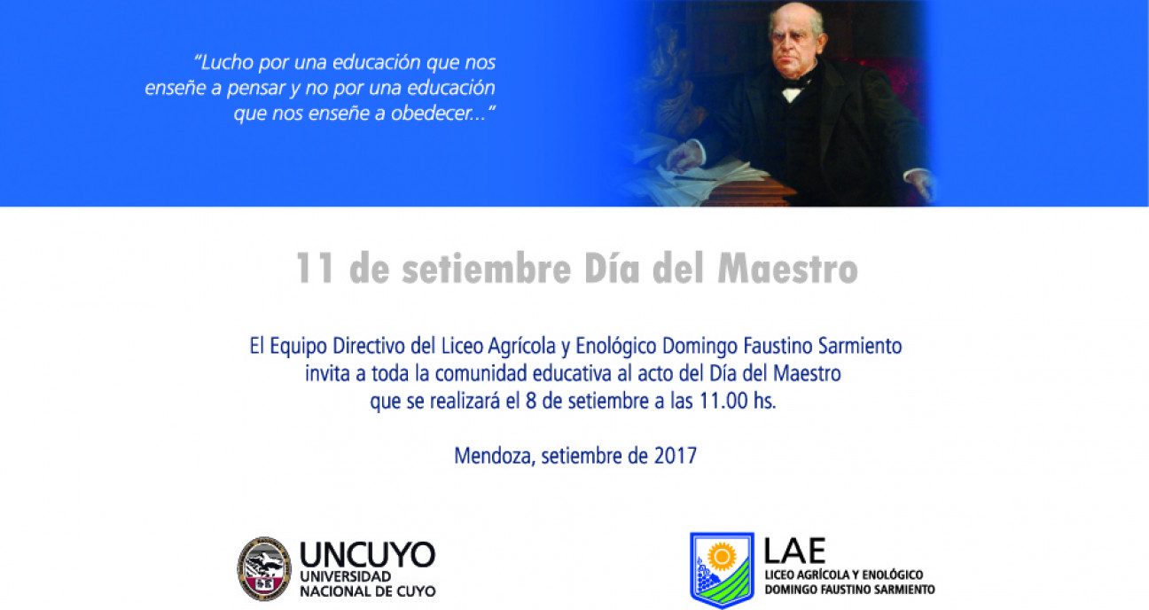 imagen Invitación para el Acto del Día del Maestro 