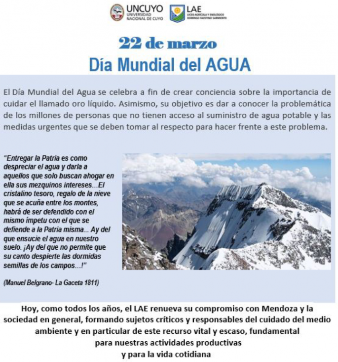 imagen 22 DE MARZO "DÍA MUNDIAL DEL AGUA"