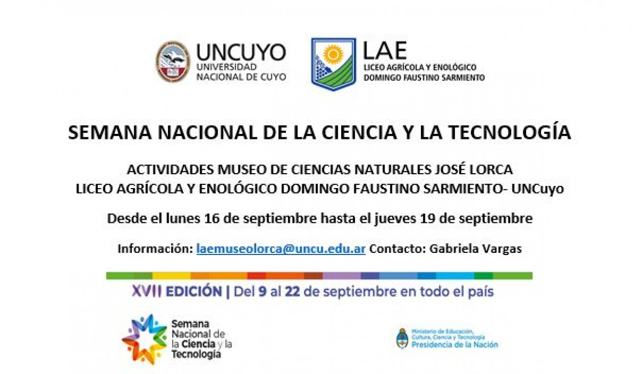 imagen SEMANA NACIONAL DE LA CIENCIA Y LA TECNOLOGÍA